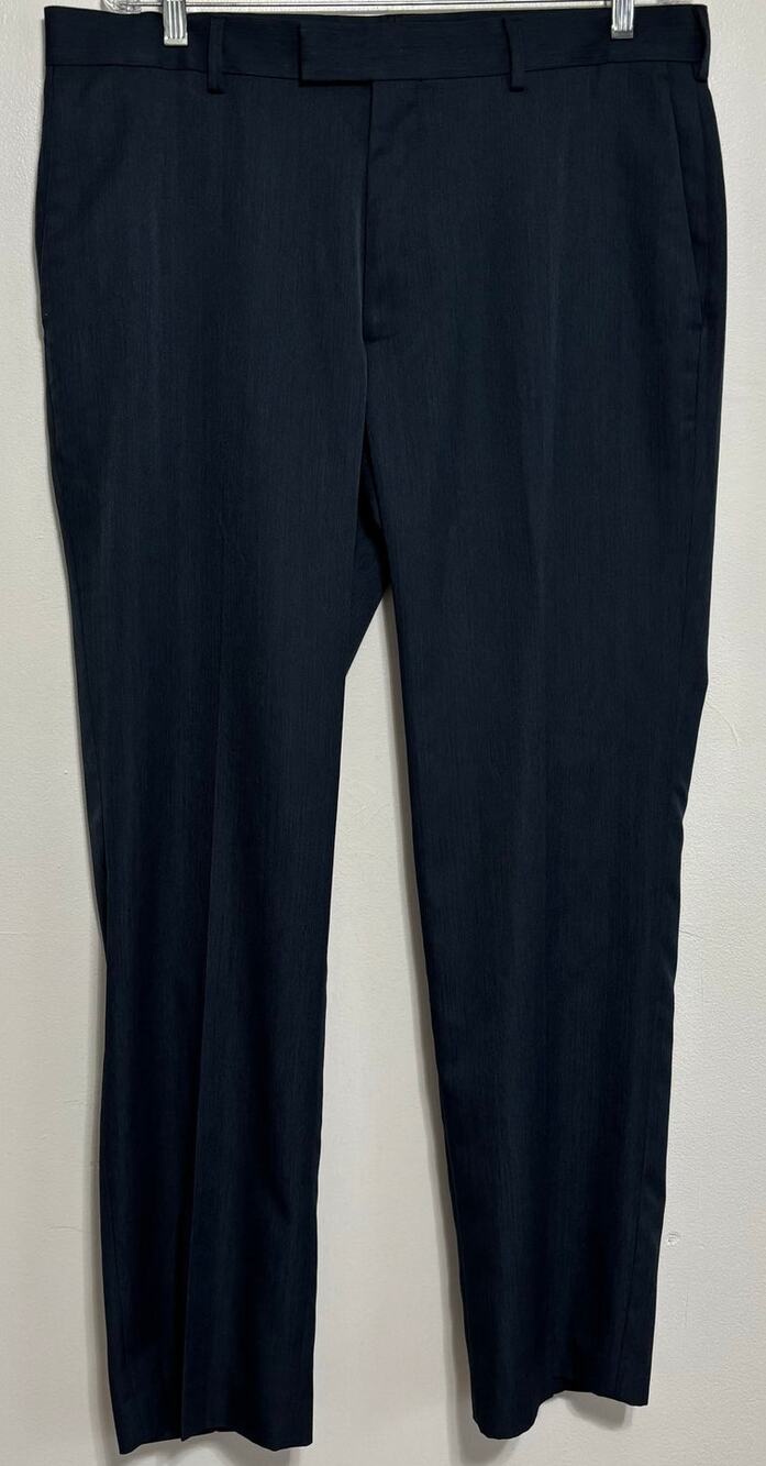 Axist Men's Charcoal Dress Pants 36x32 Flat Front Straight